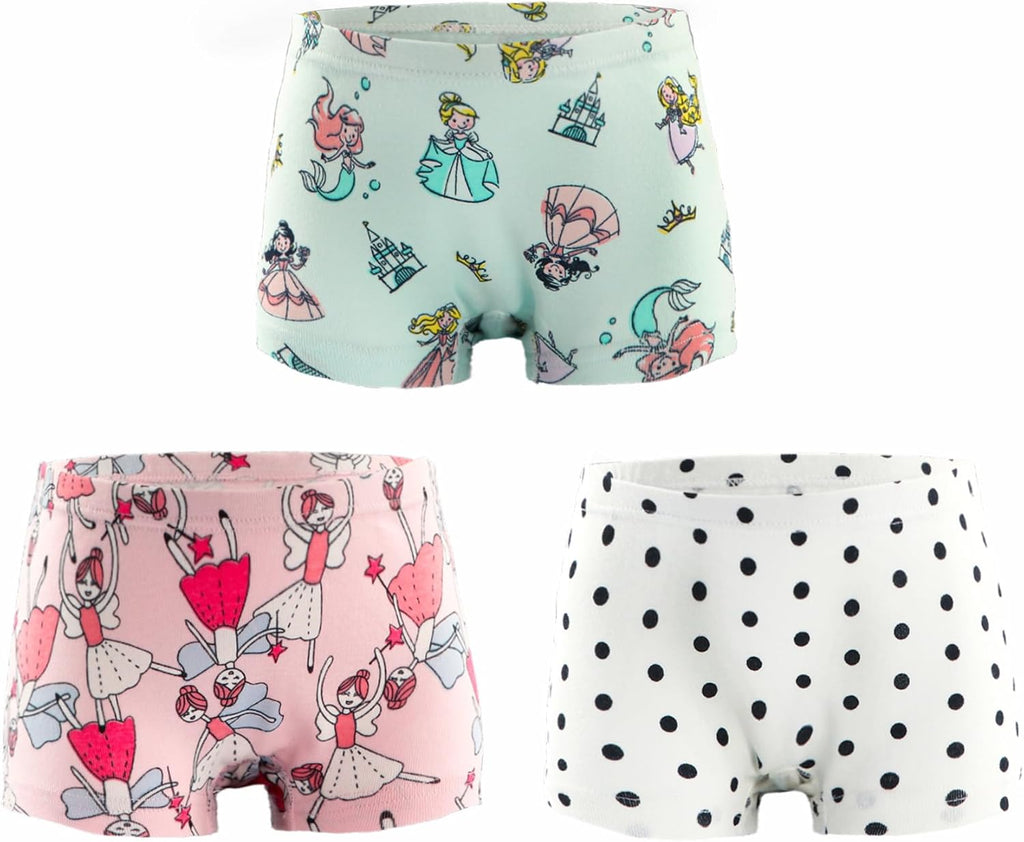 CHUNG Toddler Little Girls Kids Briefs Panties Soft Cotton Boyshort Underwear Pack Big Girl Daily Cute Pattern