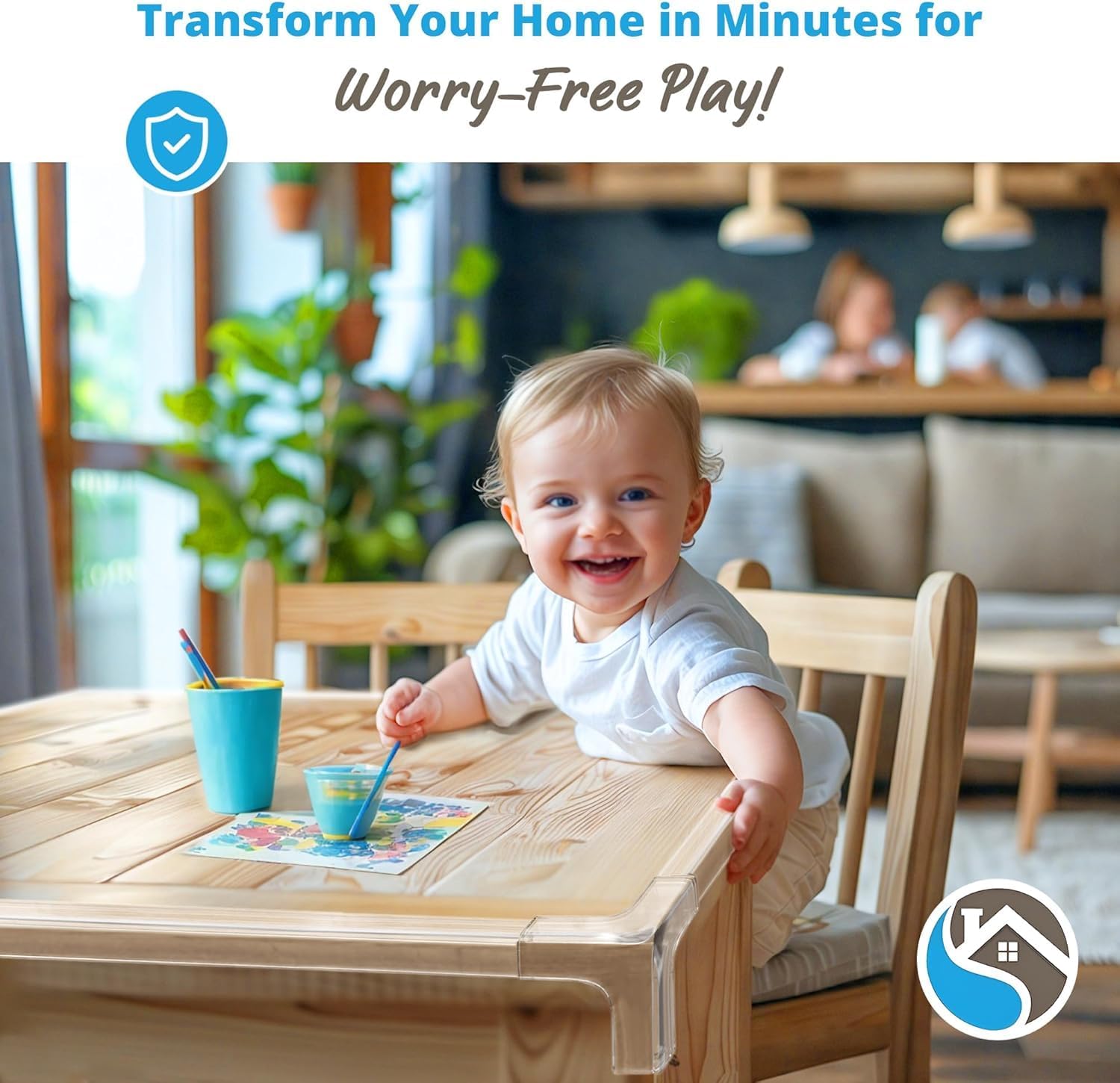 Furniture Corner & Edge Safety Bumpers, 16ft Edge Protector & 4 Clear Corner Protector Baby Proofing. Clear Corner Guards for Corner Table Protector for Kids. Cabinet Edge Protector & Corner Bumpers