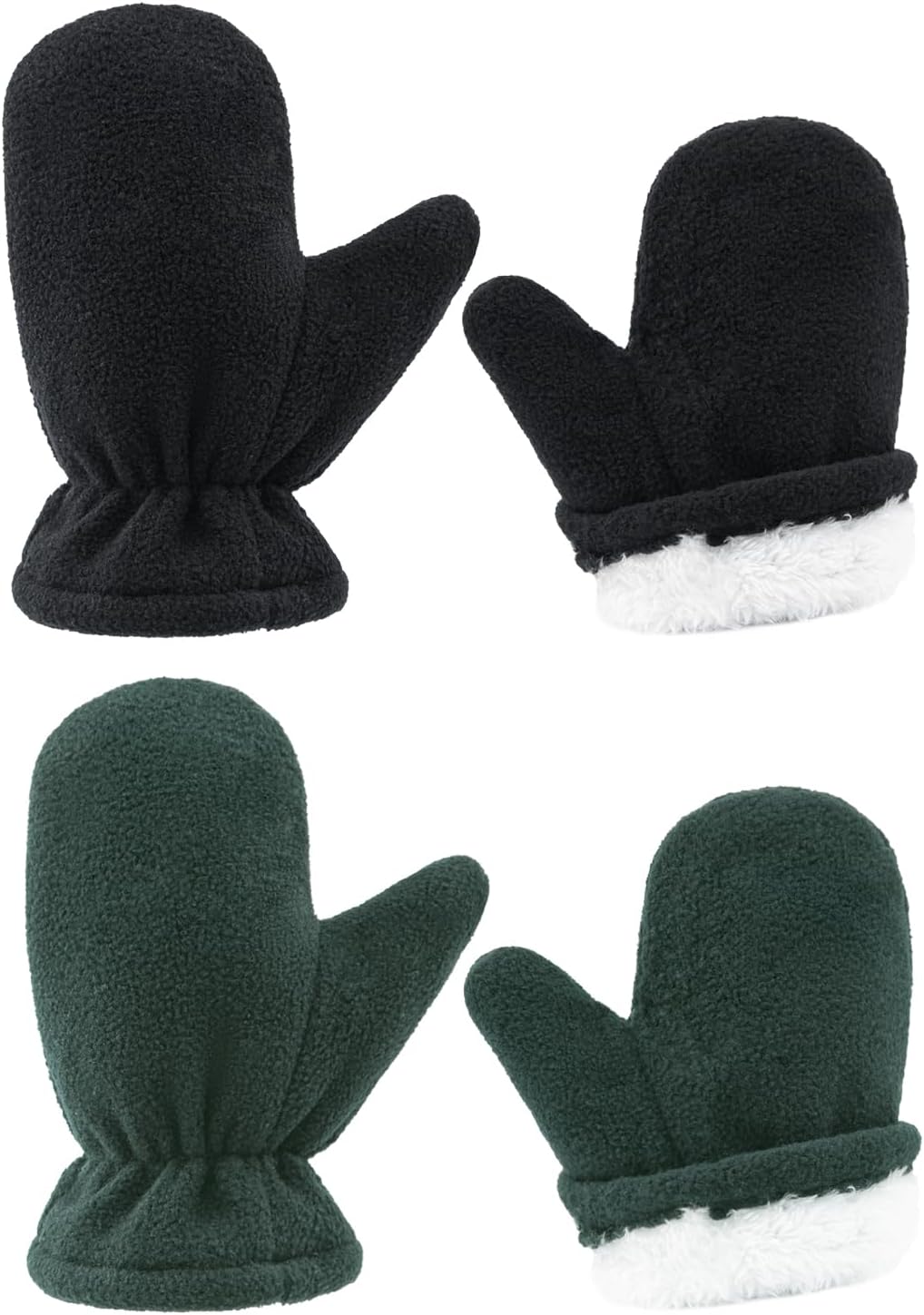 BAVST Baby Toddler Winter Mittens Girls Warm Fleece Lined Gloves Kids Sherpa Lined Mittens for Boys