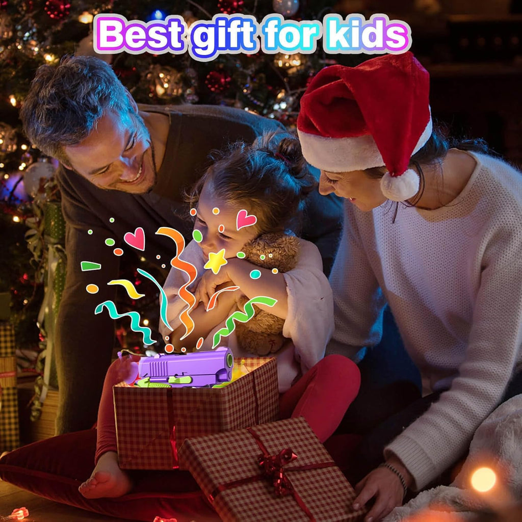 Fidget Toys Pistol, 3D Gravity Mini 1911 Fidget Pistol Toys,Fidget Sensory Toys,Stress Relief for Adults, Suitable for Relieving ADHD, Anxiety, Best Gift for Adults and Kids(Purple/Green)