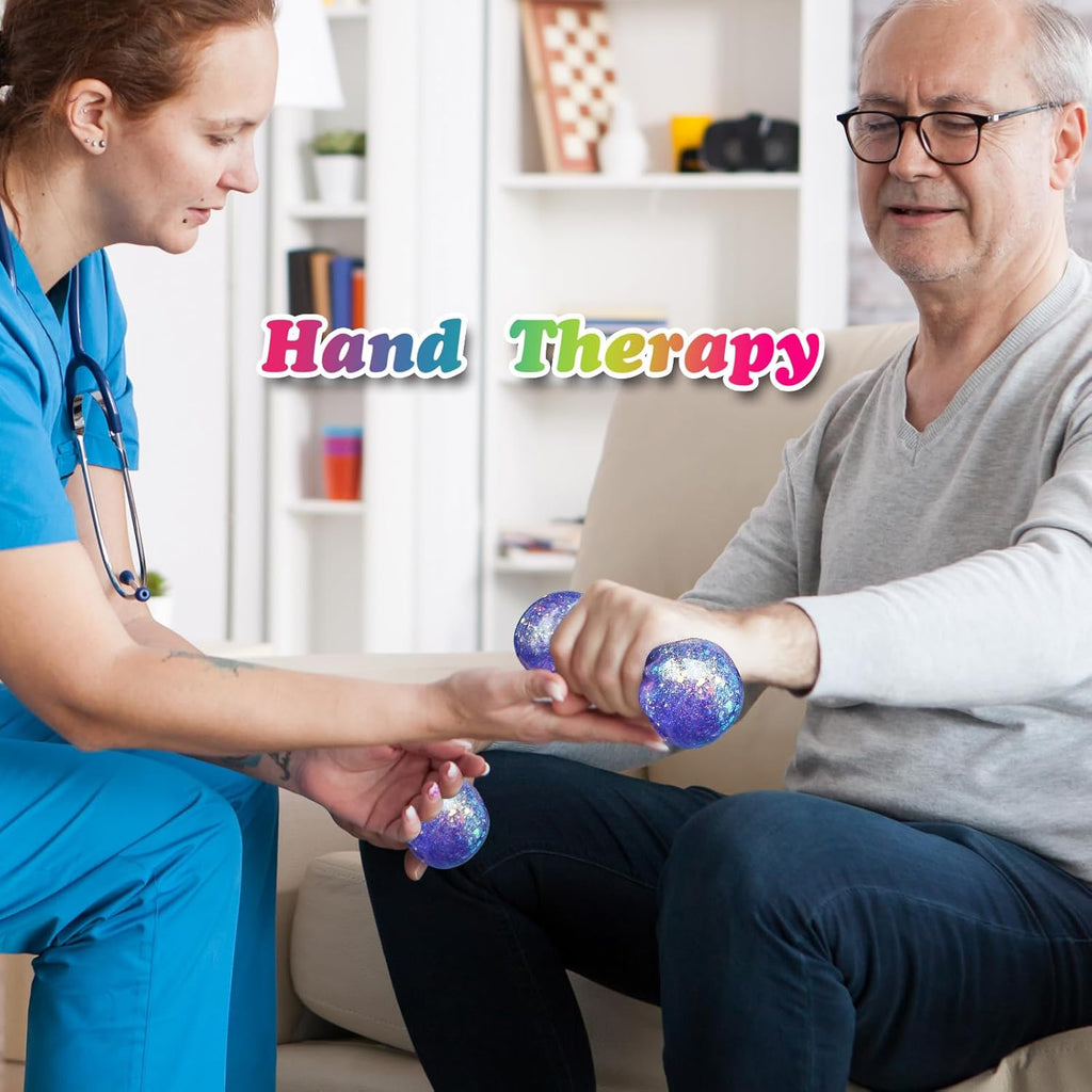 2Pack Glitter Squishy Cube - Slow Rise Nice Sugar Stress Cube Gel Stress Balls for Adults, Glitter Squishy Balls for Kids, Stress Relief/Classroom Fidget/Treasure Box Prizes(Purple)