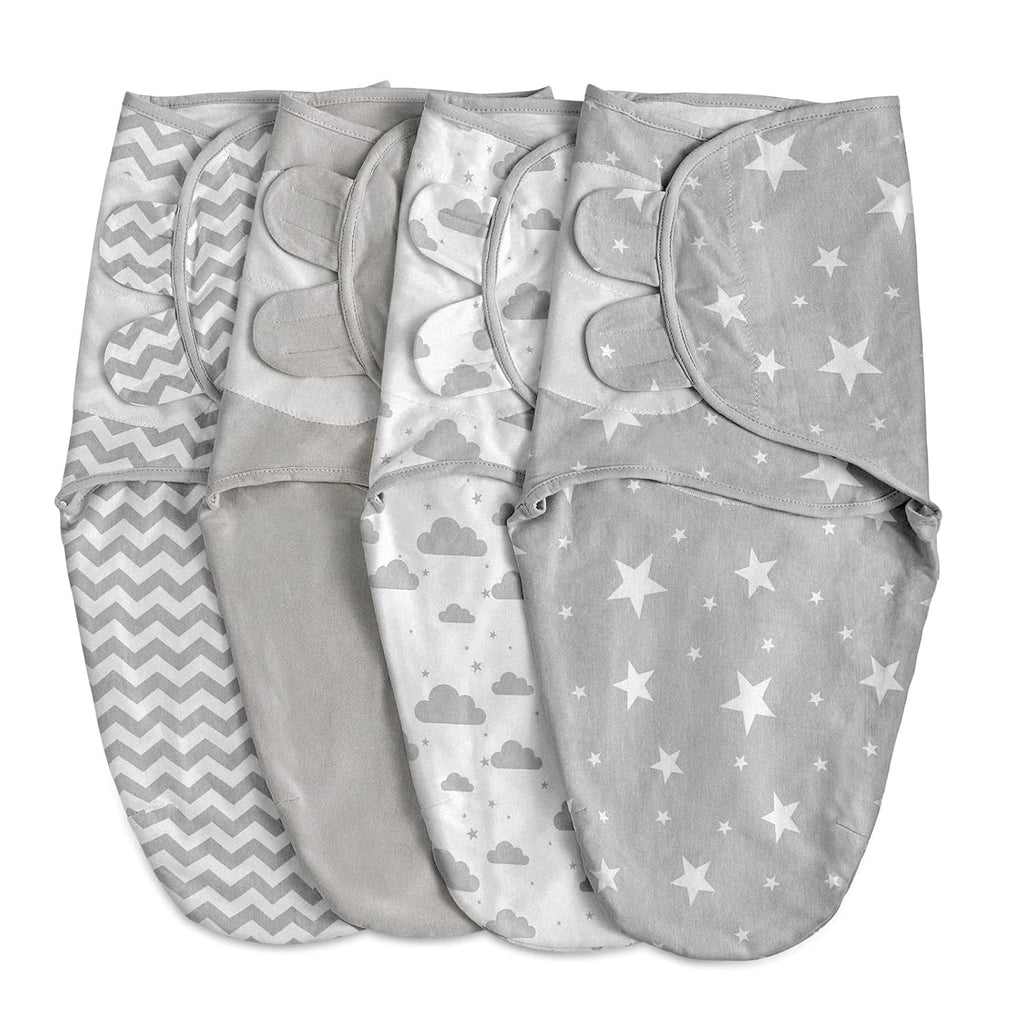 Soarwg Kids Baby Swaddle, Swaddle Blanket, Swaddle Sack, Organic Nursery Swaddling Blankets 0-3 Months, Standard 100 by Oeko-TEX, Adjustable Newborn Swaddle Wrap Infant Sleep Sacks 4 Pack Small