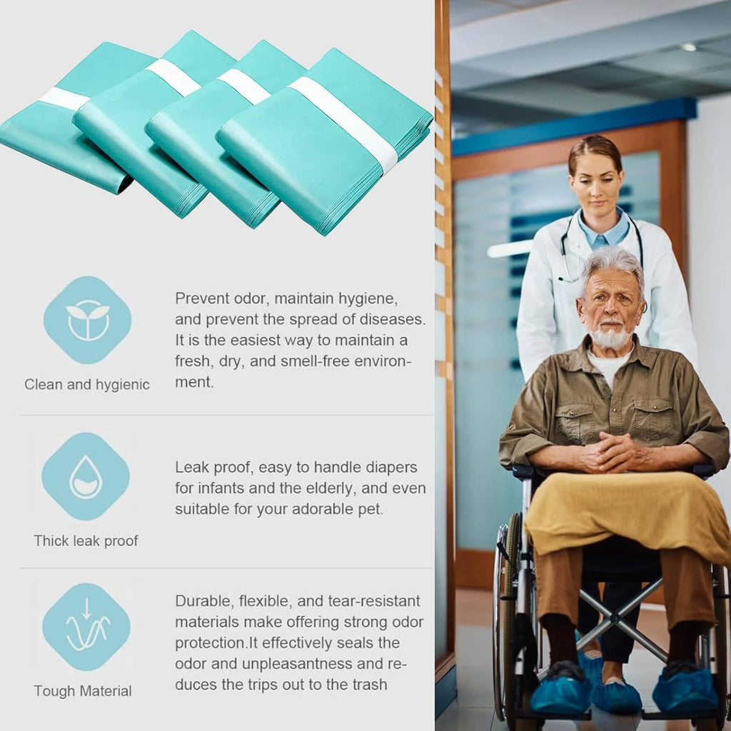 Adult Diaper Liner Refills, Compatible with Janibell Akord 280 Slim Model Pail, Odor-Seal Technology, Adult Diaper System, A Single Liner Pack Will Last Holds Up to 550 Diapers/Briefs, 6-Pack