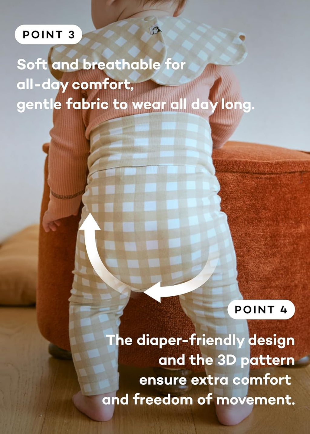 Konny Soft Modal High Waist Leggings 4P-Set (6-18M)