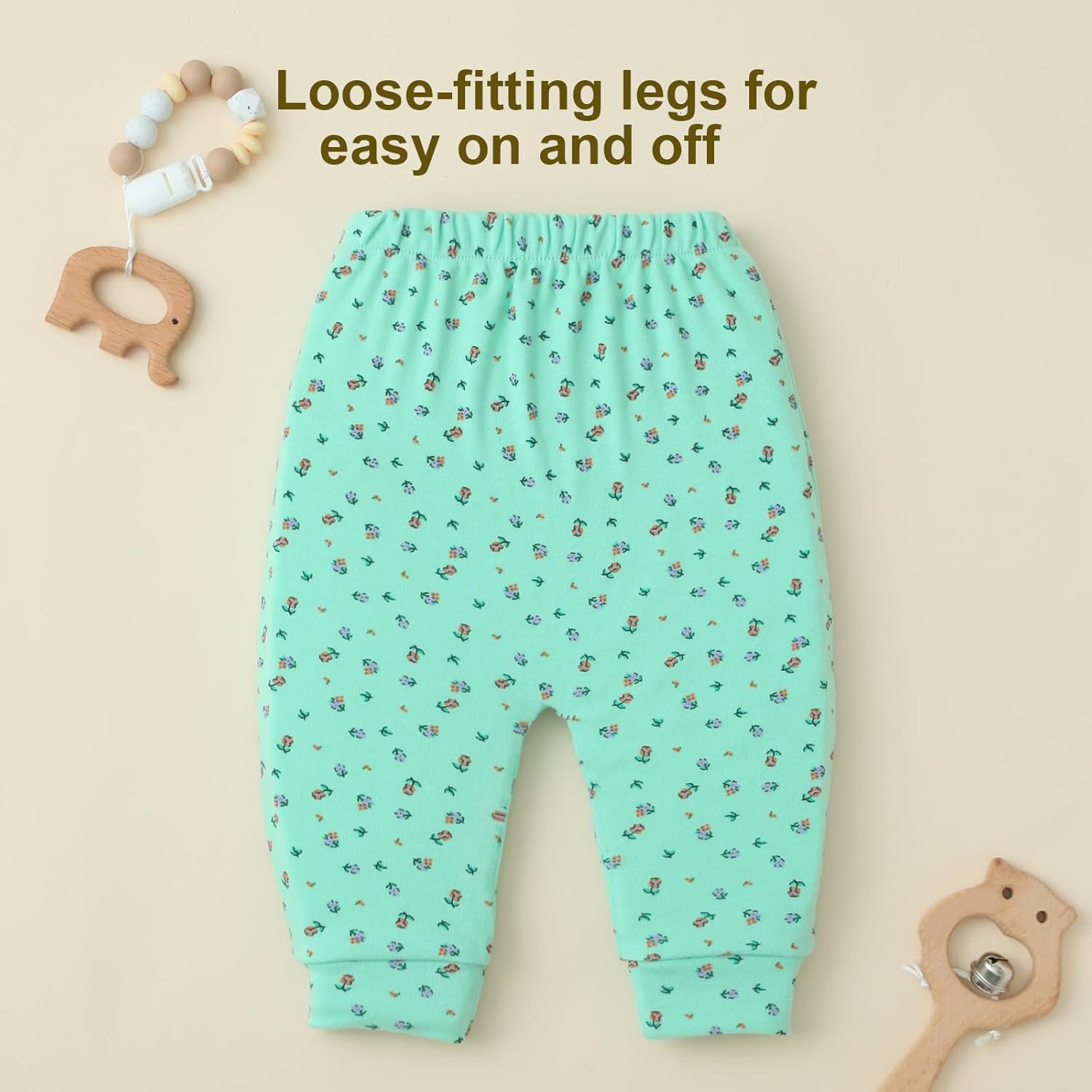 Hakochia Baby Pants for Boys & Girls: 100% Cotton, Soft, Comfy, Ample Diaper Room 0-36 Months