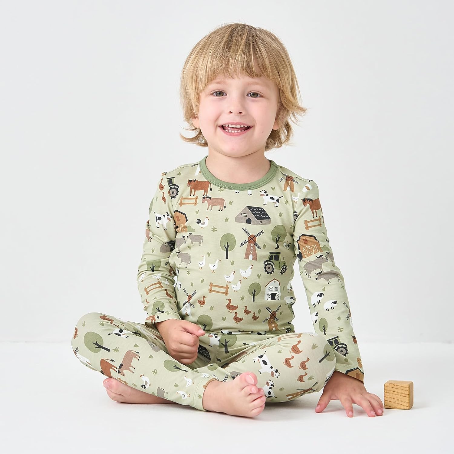 pureborn Baby Viscose From Bamboo Pajamas Set Pjs - Kids Toddler Girl Snug Fit Viscose Sleepwear 2pcs 18M-8Y