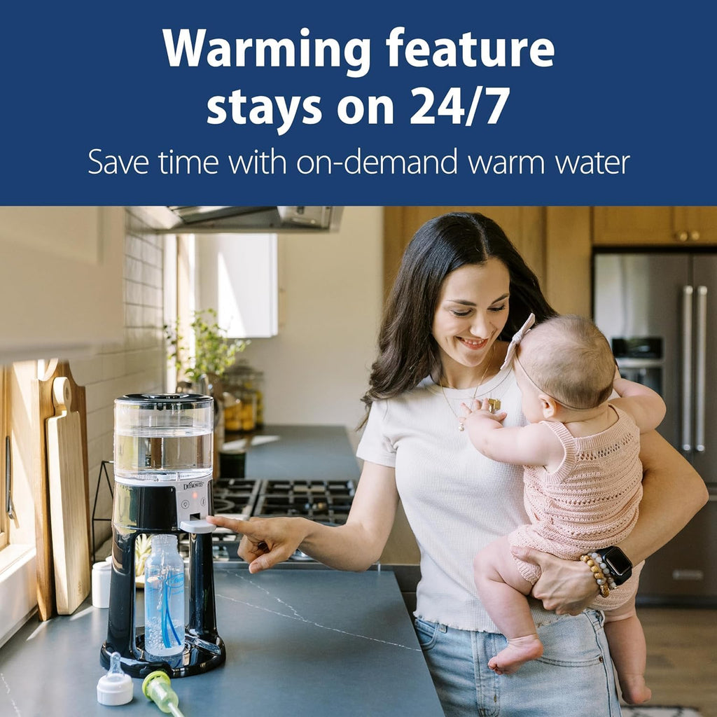Dr. Brown's Insta-Prep Warm Water Dispenser with Baby Formula Dispenser, Gray