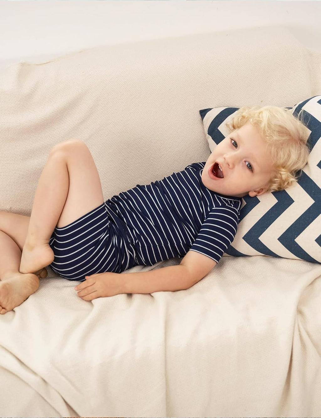 AVAUMA Stripe Pattern Baby Boys Girls Pajama Set Kids Toddler Snug fit Ribbed Sleepwear pjs for Daily Life Style