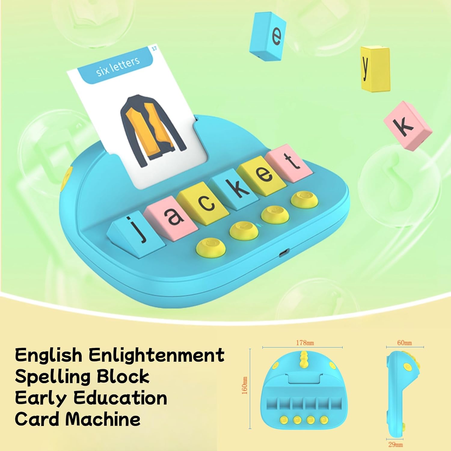 Word Matching Game Toys for Ages 5-7, Spelling Games for 3 Years Old, Speak and Spell Educational Toys for Easter Children's Day Halloween Christmas Birthday Party Gifts (Style D)