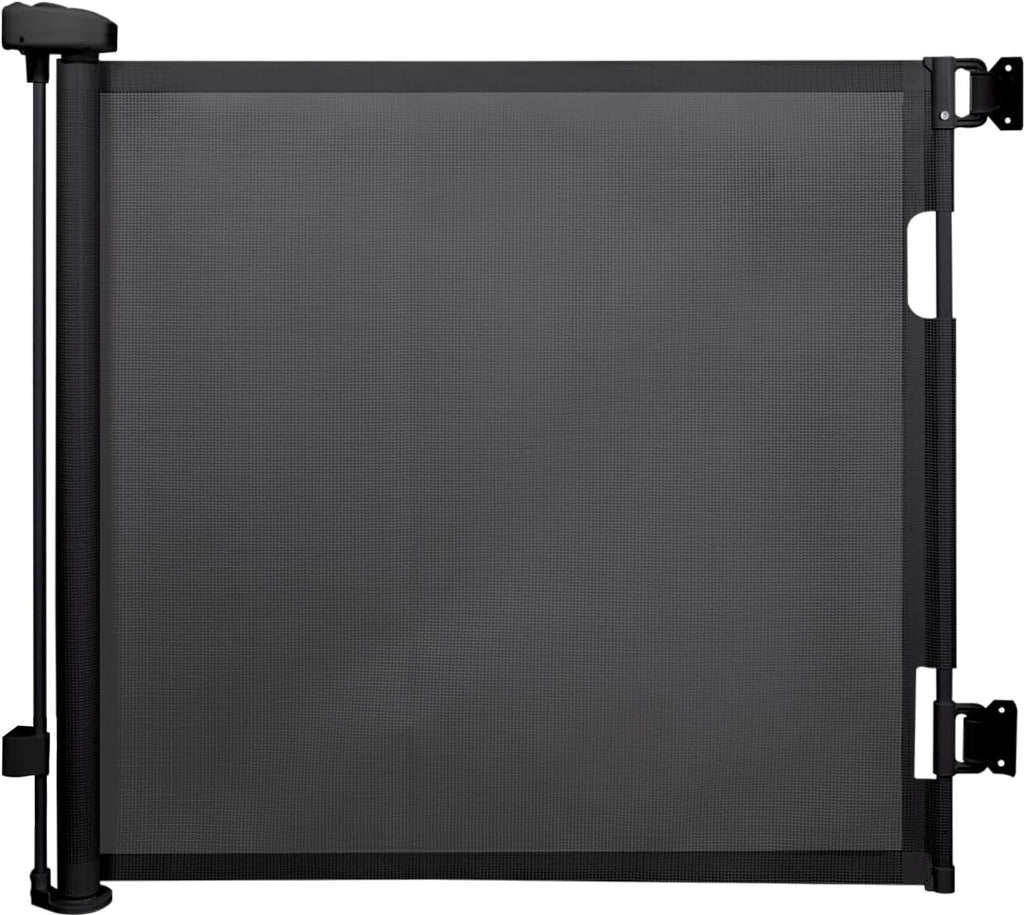Retractable Baby Gate,Mesh Baby Gate or Mesh Dog Gate,33" Tall, Extends up to 71" Wide,Child Safety Gate for Doorways, Stairs, Hallways, Indoor/Outdoor Black