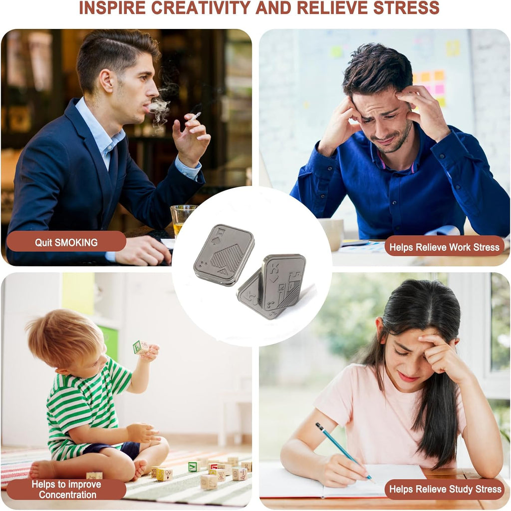2 Pack Fidget Toys Adults Magnetic Fidget Slider Metal Fidget Toys Magnetic Fidget Slider Toys EDC Fidget Toys for Adults Anxiety Stress Relief Office Desk Toys(Metal Poker K+A)