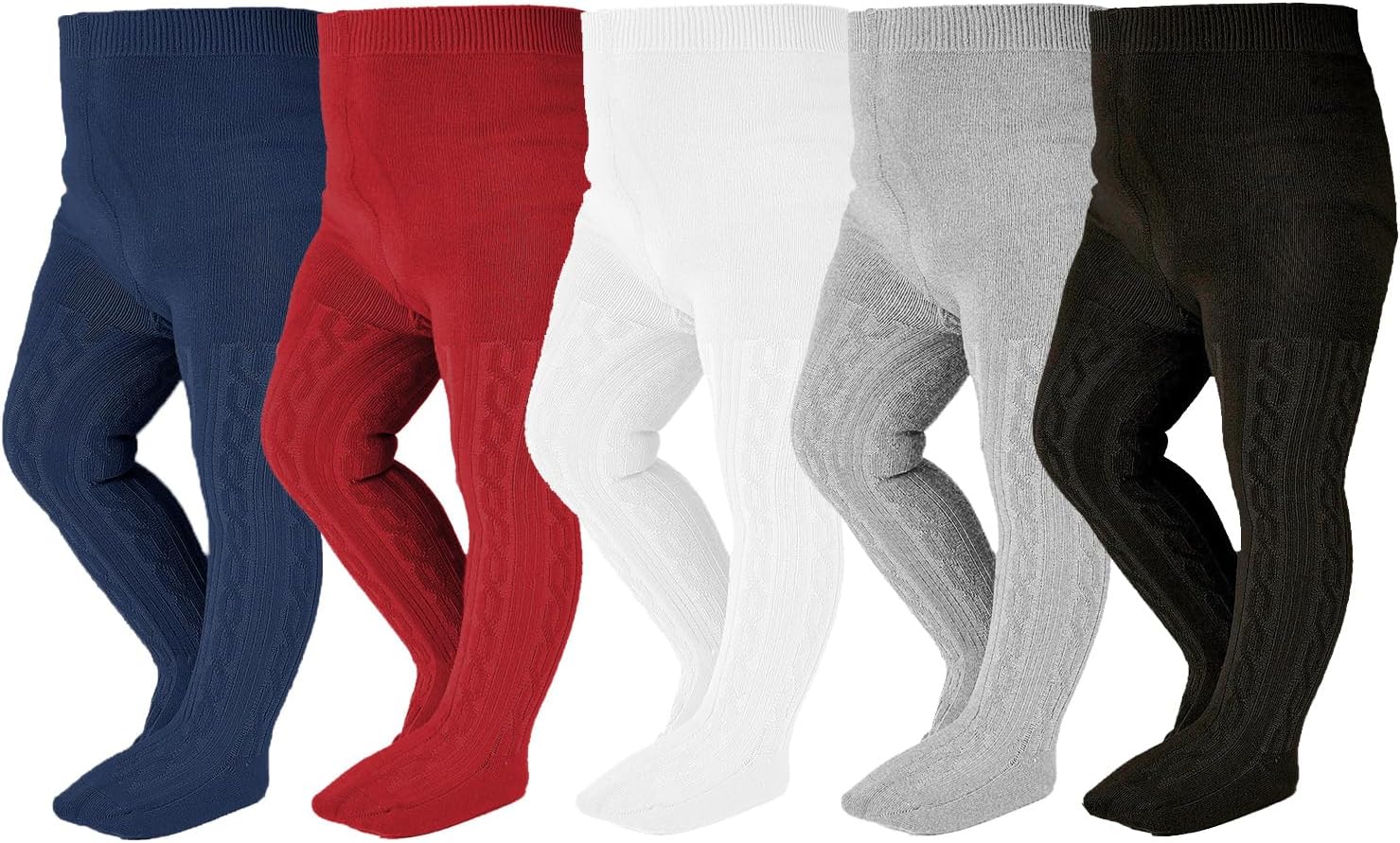 EPEIUS Baby Girl Tights Thick Cable Knit Leggings Stockings Cotton Pantyhose for Newborn Infant Toddler 3/4/5/6 Pack