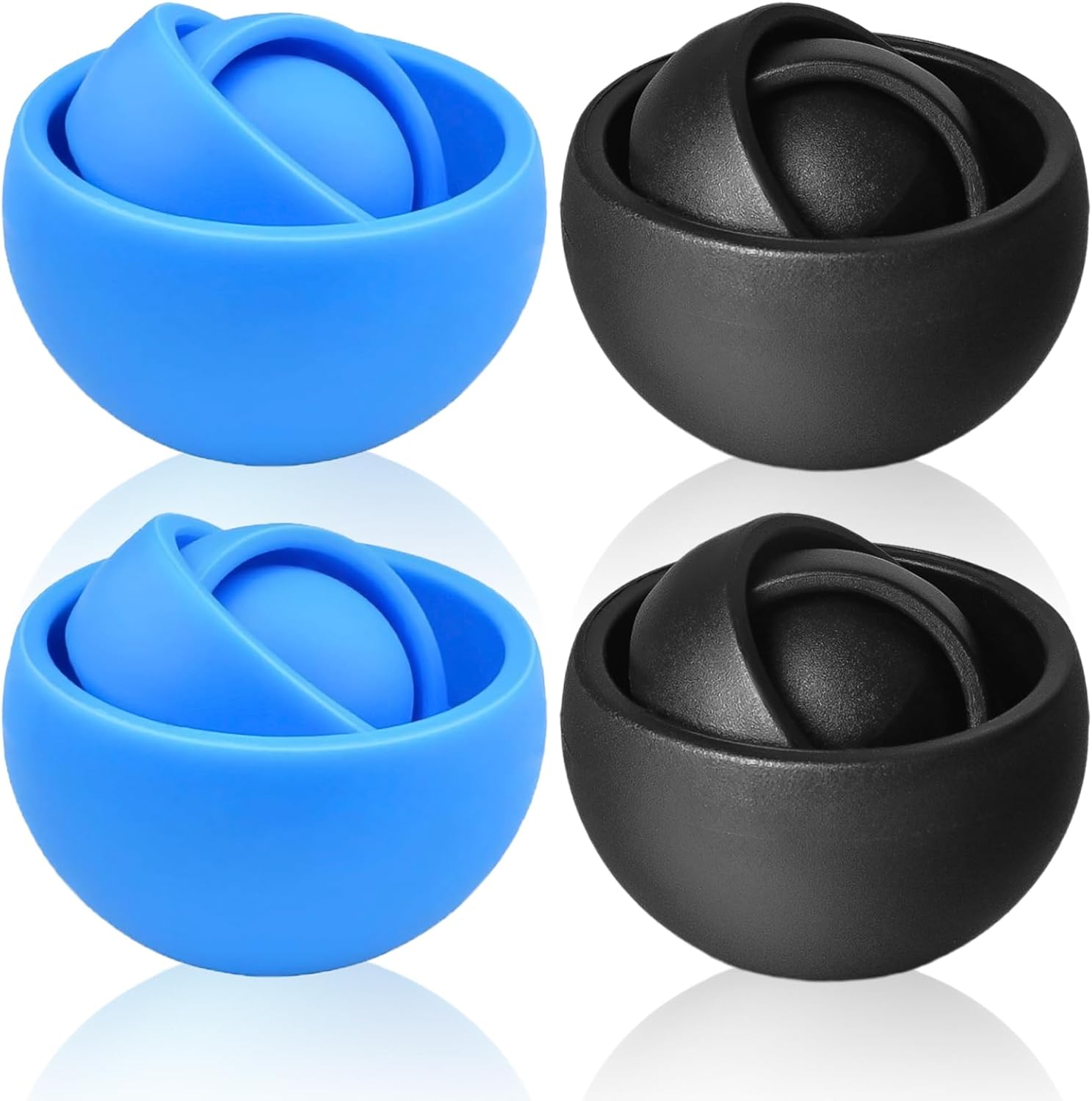 Fidget Toys Adults 4 PCs, Sensory Figette Spinner Anxiety Stress Relief Toys Quiet Fidgets Gyro for Autism ADHD Kids Gifts Cool Gadget Office Desk Toy Easter Basket Stuffers for Teen Boys…
