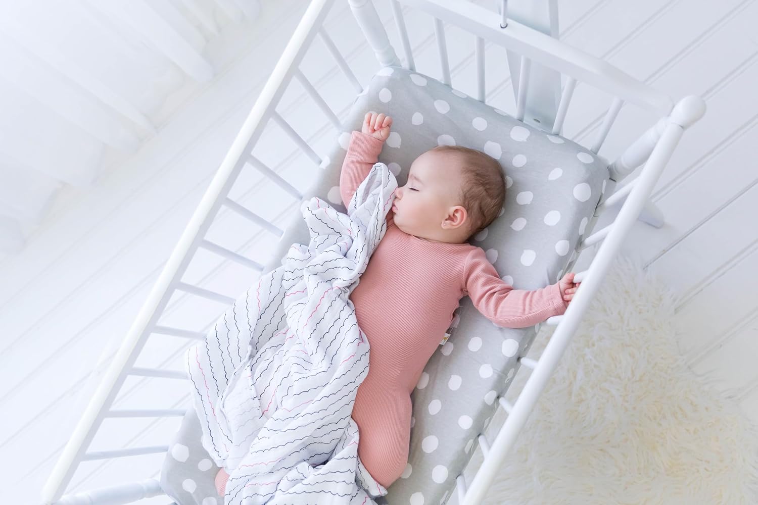 Changing Pad Cover Set | Cradle Sheet 2 Pack 100% Jersey Cotton Grey Abstract Stripes and Dots by Ely's & Co