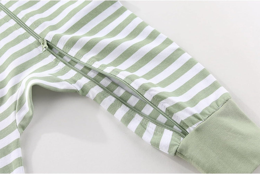 2 Pack Unisex Baby Short Sleeve Rompers 2 Way Zipper New Born One-Piece Jumpsuits 0-24Months Infant Outfits