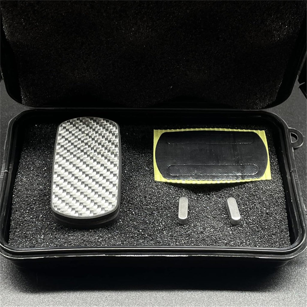 Rectangular Block Carbon Fiber Push Haptic Slider Adult Fidget Toys EDC ADHD Tool Anti-Anxiety Fidget Slider Stress Relief Toys Cool Stuff for Men (Silver Texture)