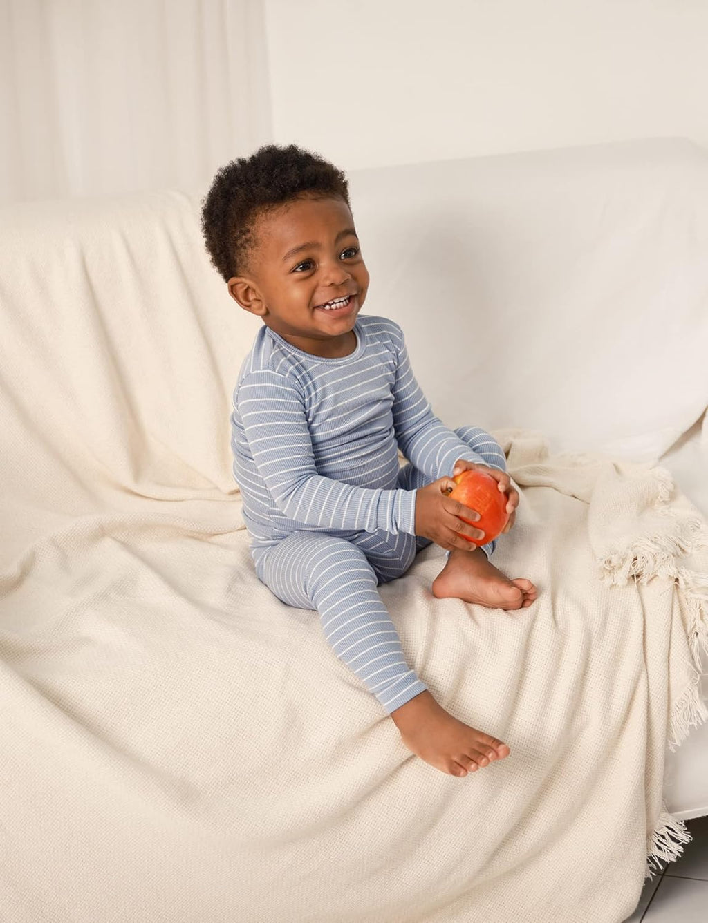 AVAUMA Stripe Pattern Baby Boys Girls Pajama Set Kids Toddler Snug fit Ribbed Sleepwear pjs for Daily Life Style