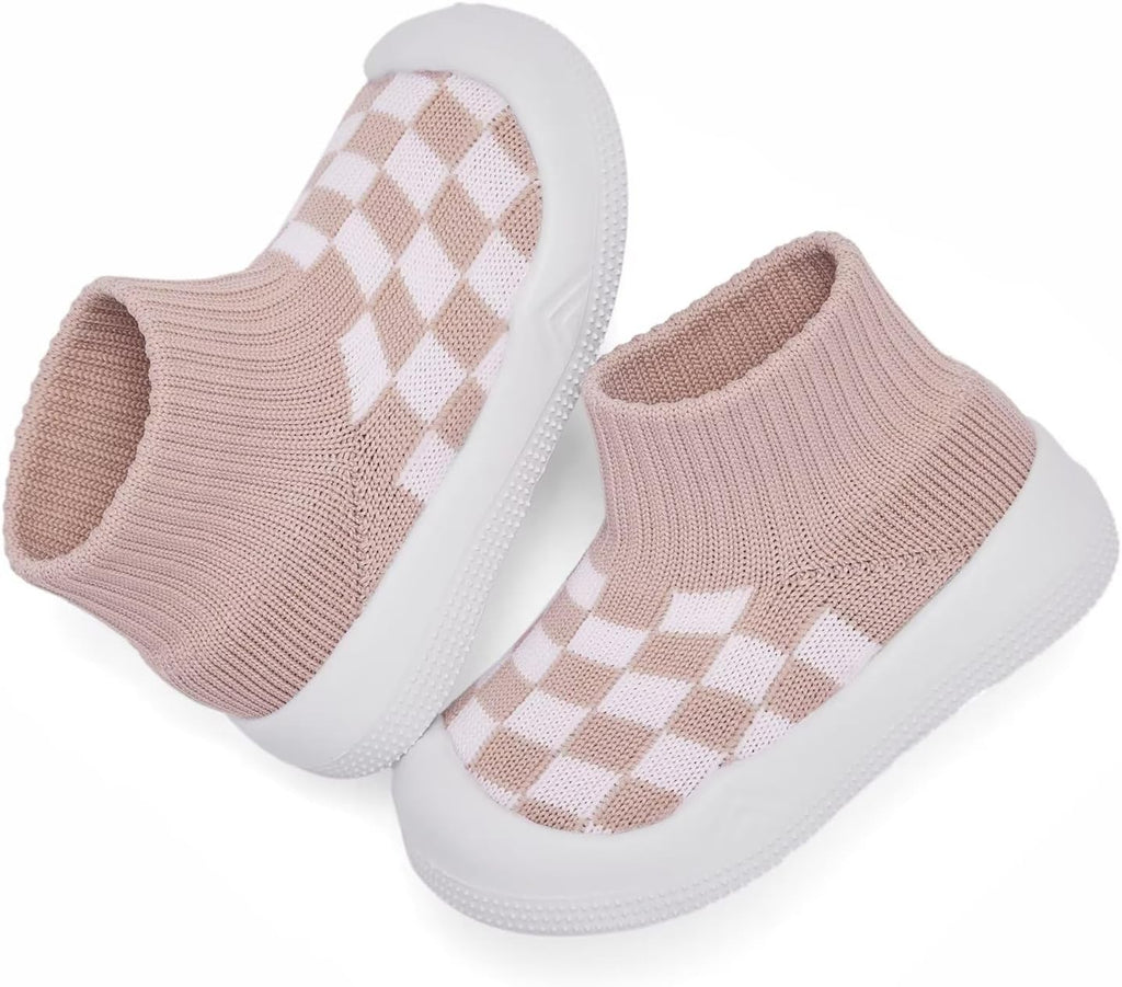 Eashi Baby Boy Girl Non-Skid Indoor Infant Walking Shoes Breathable Warm Elastic Sock Shoes with Memory Sole Protect Toes Outdoor Sneakers