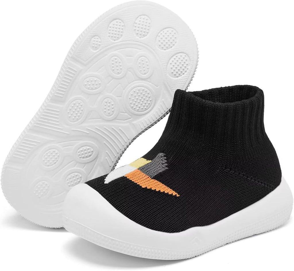 Eashi Baby Boy Girl Non-Skid Indoor Infant Walking Shoes Breathable Warm Elastic Sock Shoes with Memory Sole Protect Toes Outdoor Sneakers