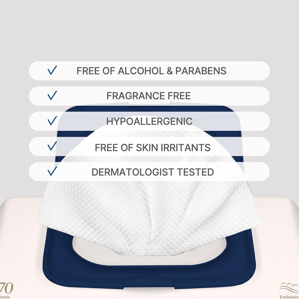 BEBESUP- Korea’s #1 Signature Baby Wipes - Hypoallergenic Water-based Unscented Alcohol-Free Ultra-Thick Super Seed Extracts Organic Plant-Based for sensitive skin Flip-Top 560 Count (8 Packs)