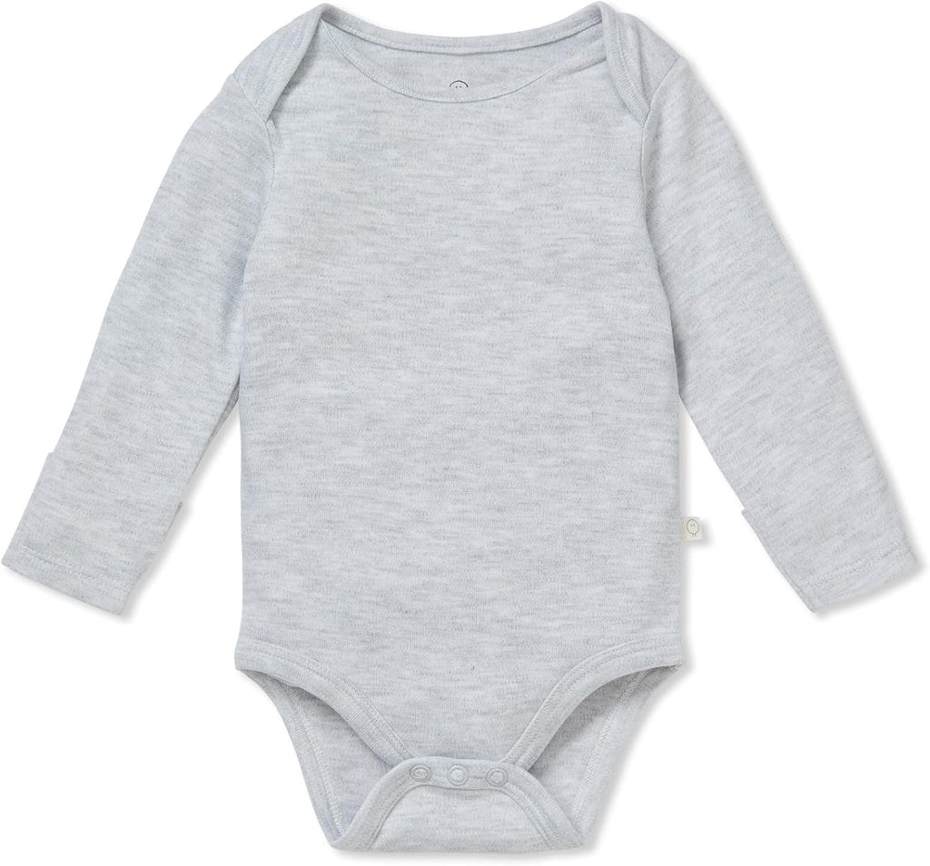 MORI Baby Supreme Comfort Long Sleeve Bodysuit for Boys and Girls - Unisex Romper with Envelope Neck and Nickel Free Popper