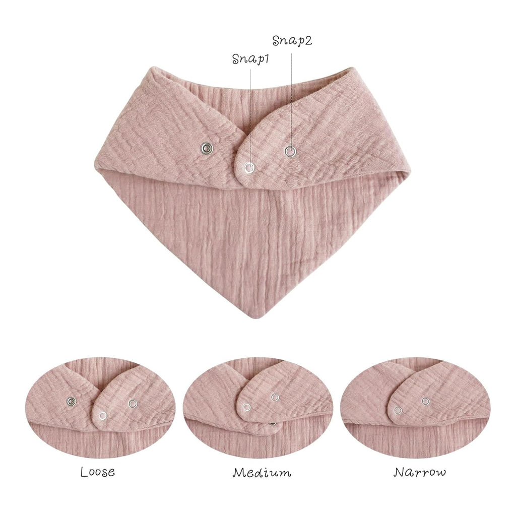 Konssy Muslin Baby Bibs 10 Pack Baby Bandana Drool Bibs 100% Cotton for Unisex Boys and Girls, Soft Absorbent Set for Teething and Drooling