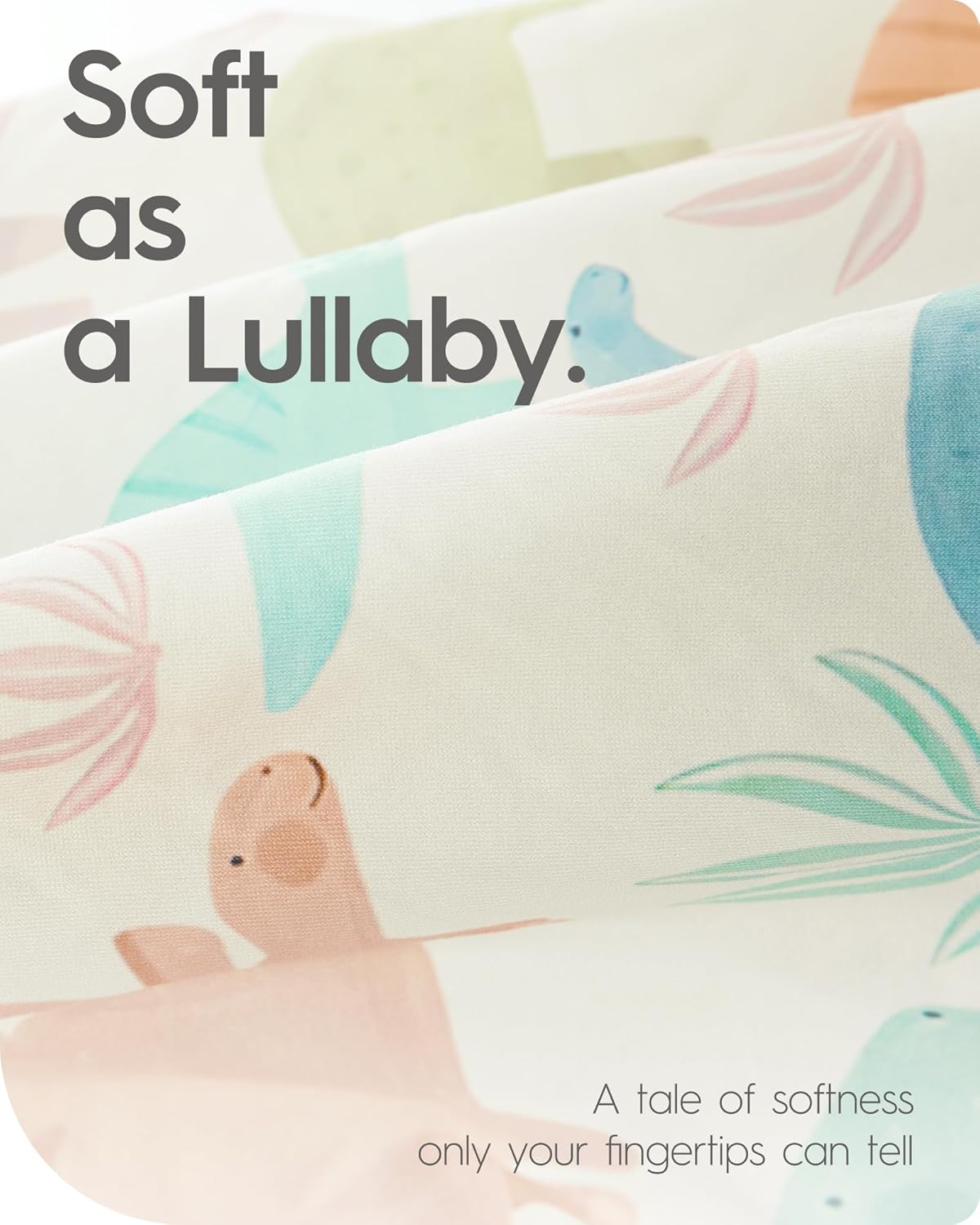 Pack N Play Sheets Fitted, TotBasic Ultra Soft Dinosaur Mini Crib Sheets, Premium Jersey Knit Pack and Play Sheets, Stretchy Neutral Play Yard Sheets for Pack and Play Mattress, 2 Pack(Vintage Dino)