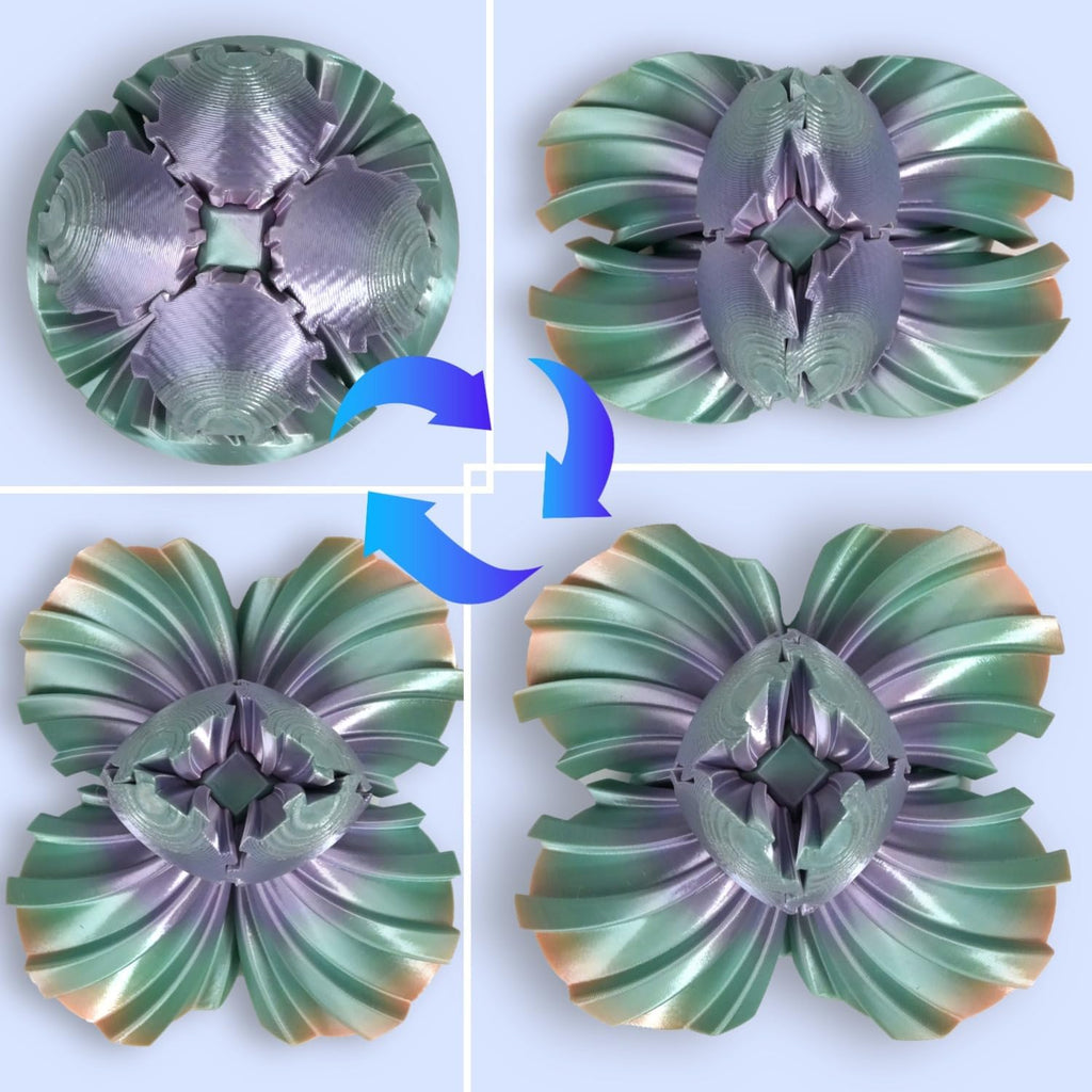 3D Printed Gear Ball, Gear Sphere Fidget Toy Stress Relif Toy for ADHD, Anxiety Relaxing Toy for Adults at Work/Study/Travel, Twist Candy Color