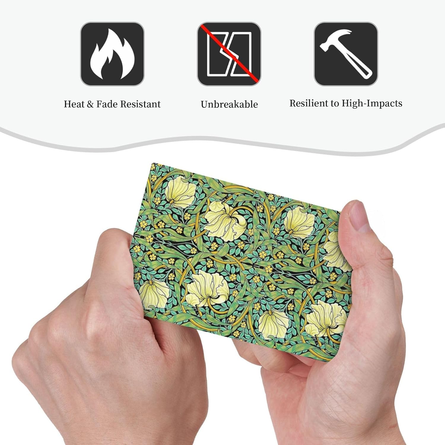 Light Switch Cover Plate William Morris Vintage Floral Yellow Flowers Green Leaf 1 Gang No Device Blank Electrical Wall Plates Faceplate Decorative Switch Plate for Bedroom living Room Decor