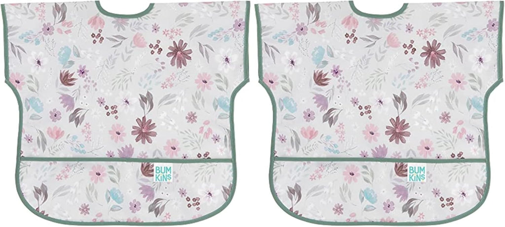 Bumkins Bibs - Toddler Bibs, Waterproof, Large for 1-3 Years, Short Sleeve