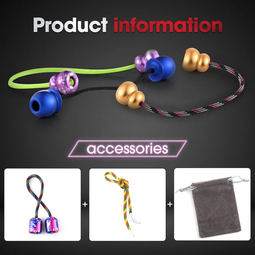 Begleri Fidget Beads - Worry Fidget Beads Spin & Bump - Made of Aluminum Alloy - for Men Women Youngs Skill Players Creates a Bit of Magic for You (Cala-Black&White)