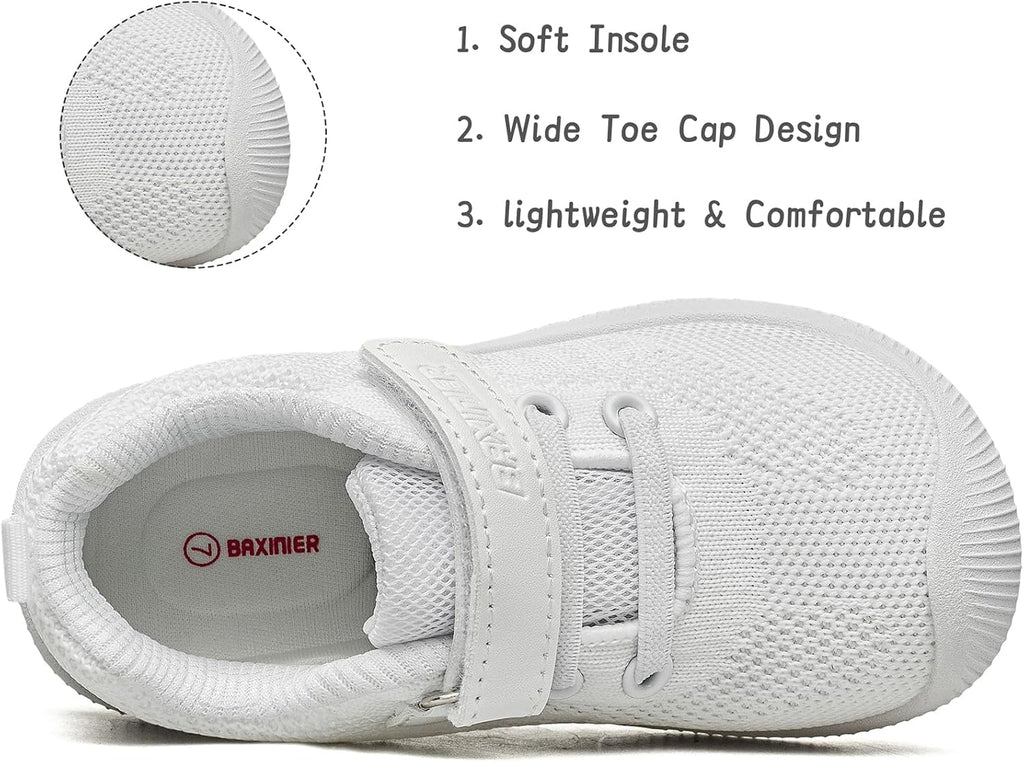 BAXINIER Toddler Boys Girls Sneakers Lightweight Kids Athletic Fashion Walking Tennis Running Shoes