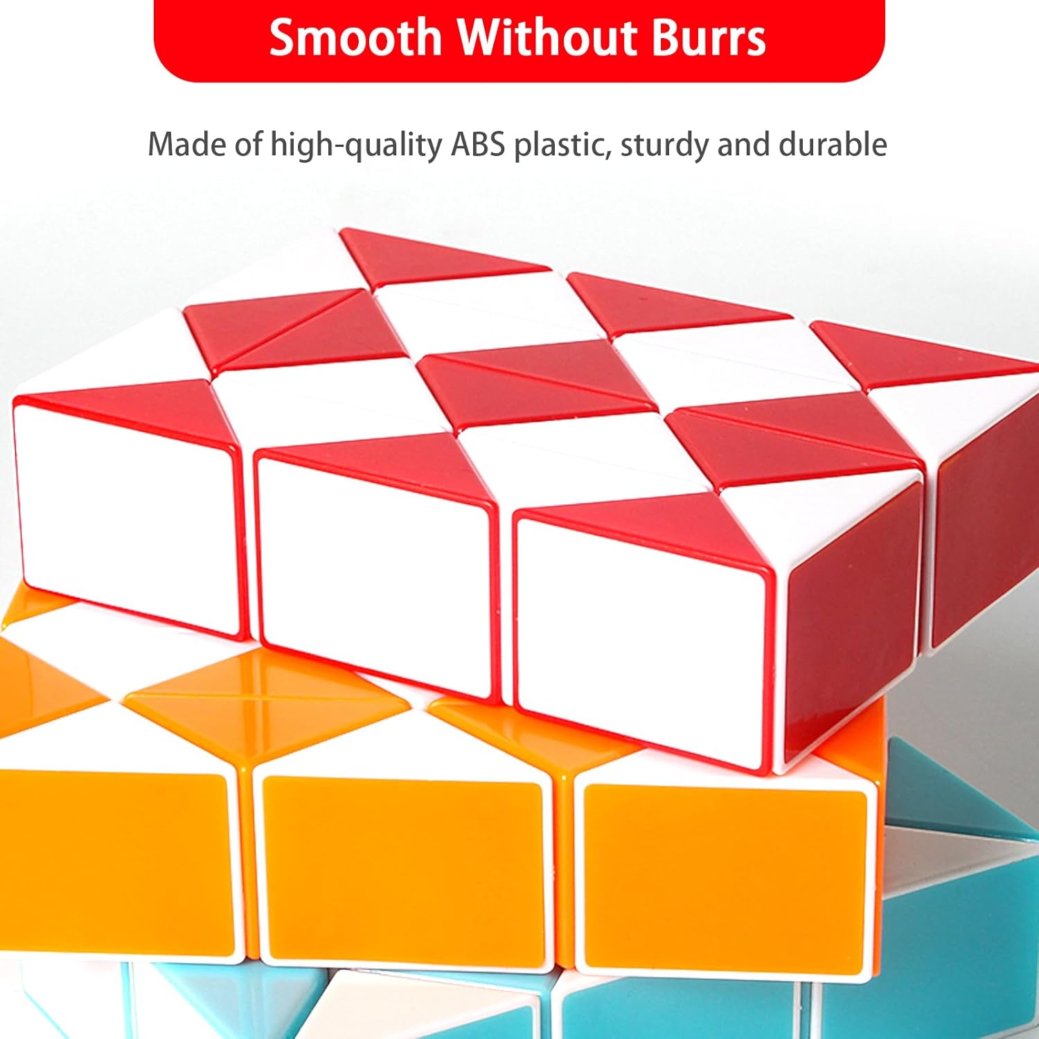 21 Pack 24 Blocks Magic Snake Cube Fidget Toy,Mini Twist Puzzle Toys for Kids Teens Birthday, Party Favours, Carnival Prizes,Classroom Rewards,Party Supplies (S3)