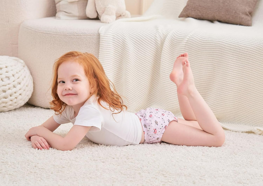 CHUNG Toddlers Little Girls Cotton Briefs Panties Pack of 5/6 Print Underwear 2T-10Years