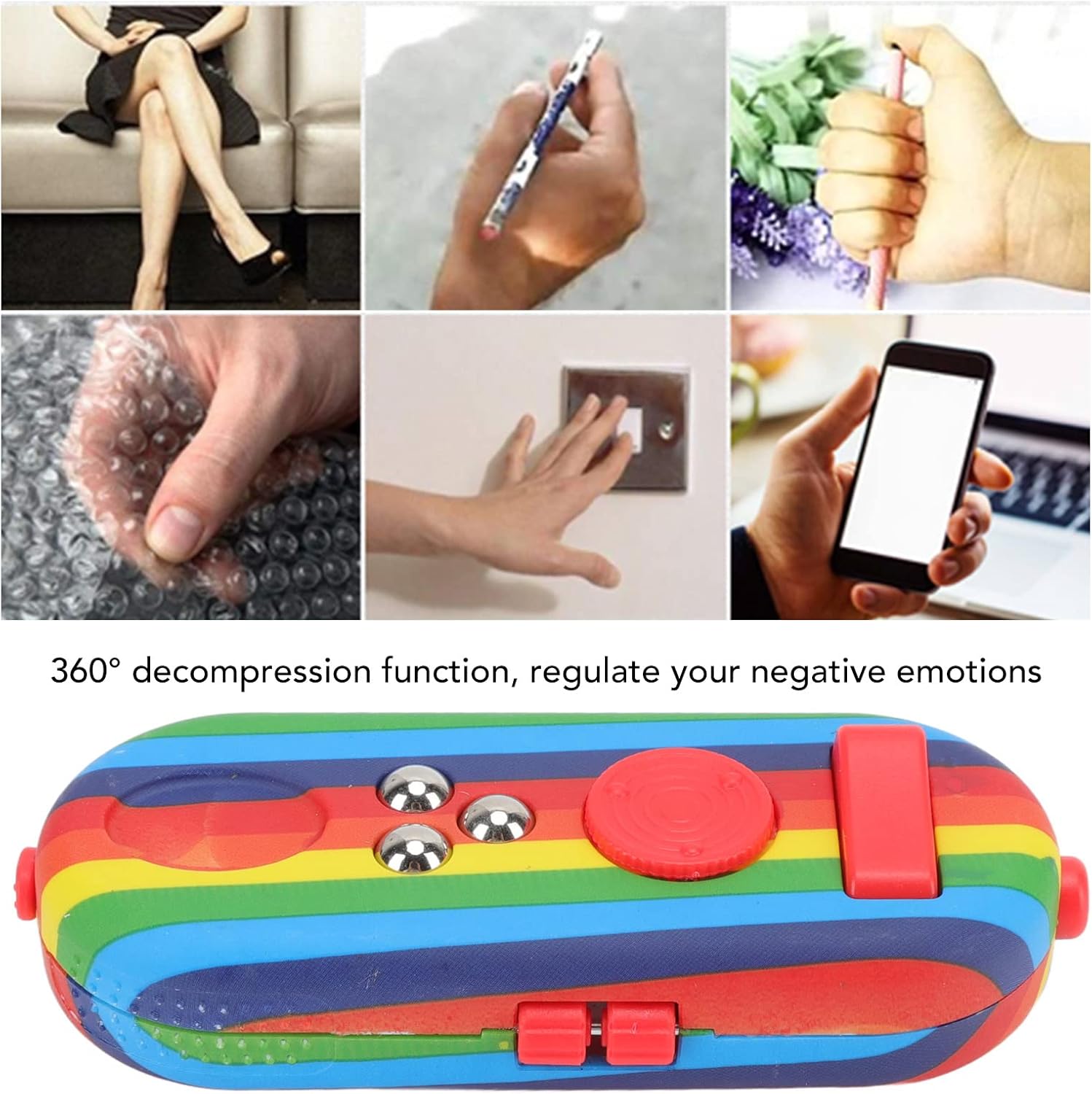 Reduce Stress Relax Mood Portable Anxiety Sensory EDC Toy Sensory Controller Pad Educational Novelty Toys Relief Pressure Decompression Toys for Adults