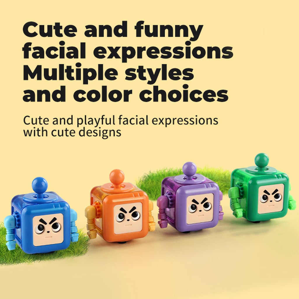 Fidget Robot Cube Fidget Toy, Magic Cube Stress and Anxiety Relief Toys, Fidgets Robot Cube Fidget Toy Cube Relaxing Hand-Held for Adults, Killing Time Cool Fidget Block for ADD/ADHD/OCD (Orange)