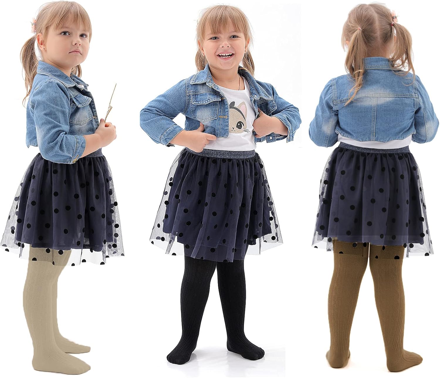 EPEIUS Baby Girl Tights Thick Cable Knit Leggings Stockings Cotton Pantyhose for Newborn Infant Toddler 3/4/5/6 Pack