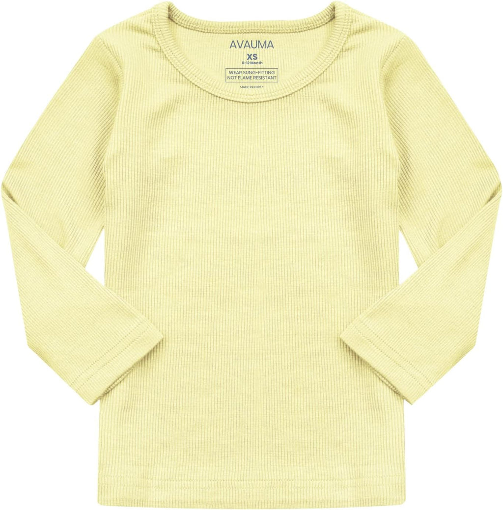 AVAUMA Baby Boys Girls Pajama Set Kids Toddler Snug fit Ribbed Sleepwear pjs for Daily Life Style