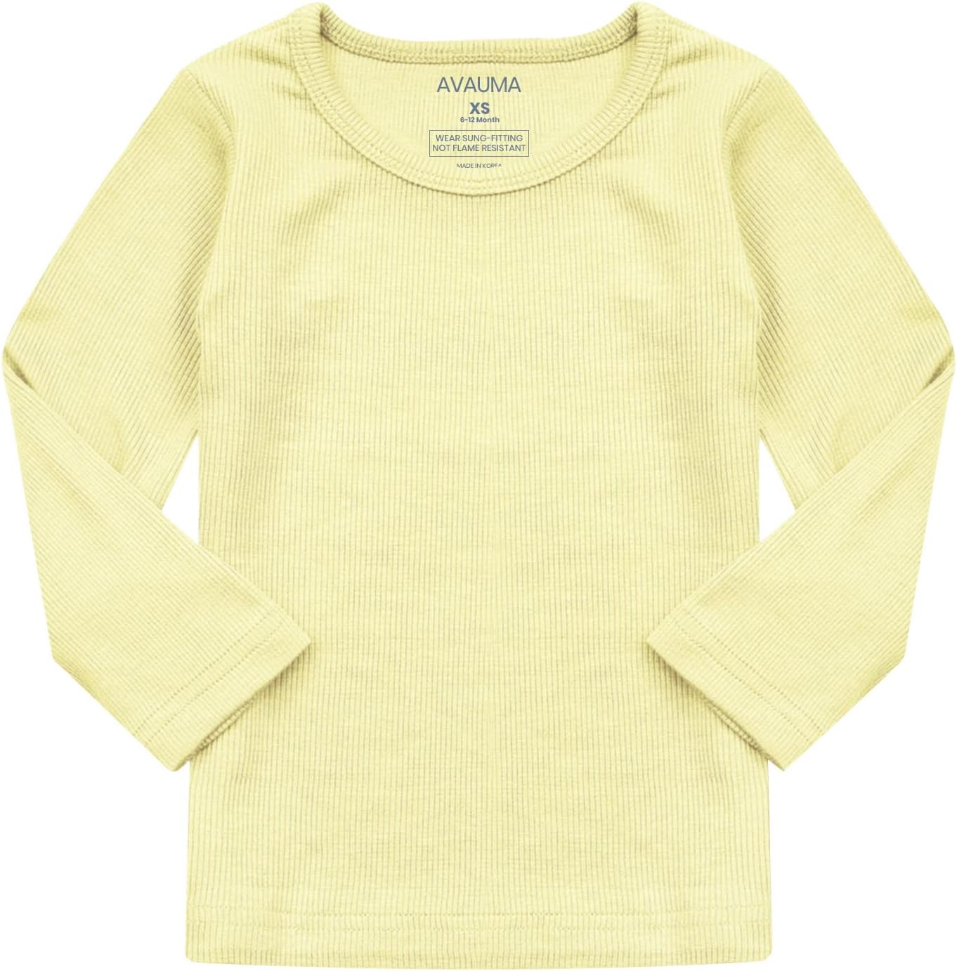 AVAUMA Baby Boys Girls Pajama Set Kids Toddler Snug fit Ribbed Sleepwear pjs for Daily Life Style