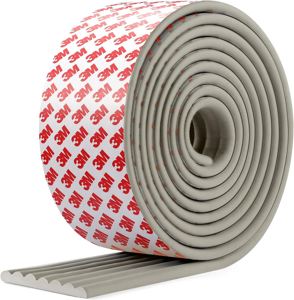 Upgrade Baby Proofing Edge Guards 6.6 ft Protector with 3M Adhesive Double Sided Tape,Extra-Wide Soft NBR Rubber Foam Padding,Furniture Safety Corner Edge Bumper Guard-Grey