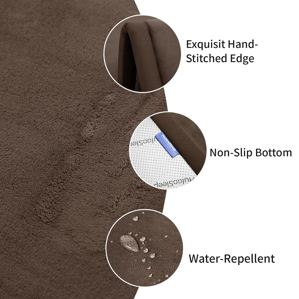 Baby Play Mat for Floor,1.3" Thick Memory foam Tummy Time Mat for Toddlers,Infants,kids,Water-Repellent Soft Nursery Rug ,79"×118" Extra Large Non Slip for Crawling&Yoga,Tatami Style for Living Room(Dark Brown)