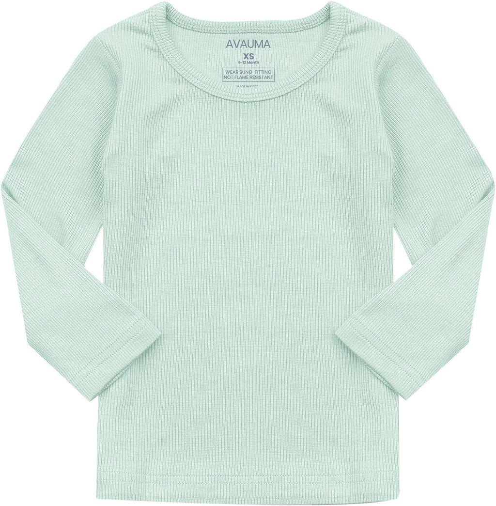 AVAUMA Baby Boys Girls Pajama Set Kids Toddler Snug fit Ribbed Sleepwear pjs for Daily Life Style