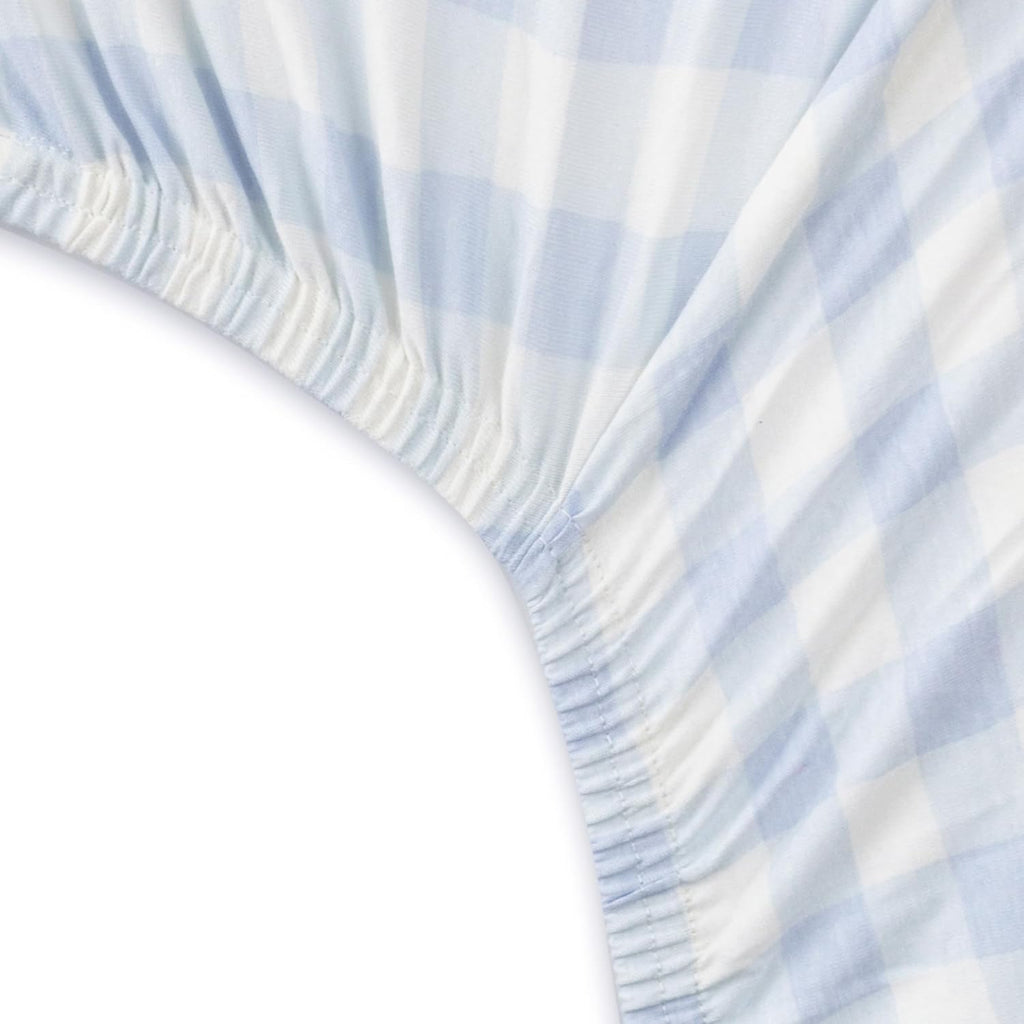 HonestBaby Unisex-Baby Fitted Crib Sheets Set Standard Mattress, 100% Organic Cotton Baby Boys, Girls, Neutral, 1 Pack - Peach Skin Painted Buffalo Check, One Size