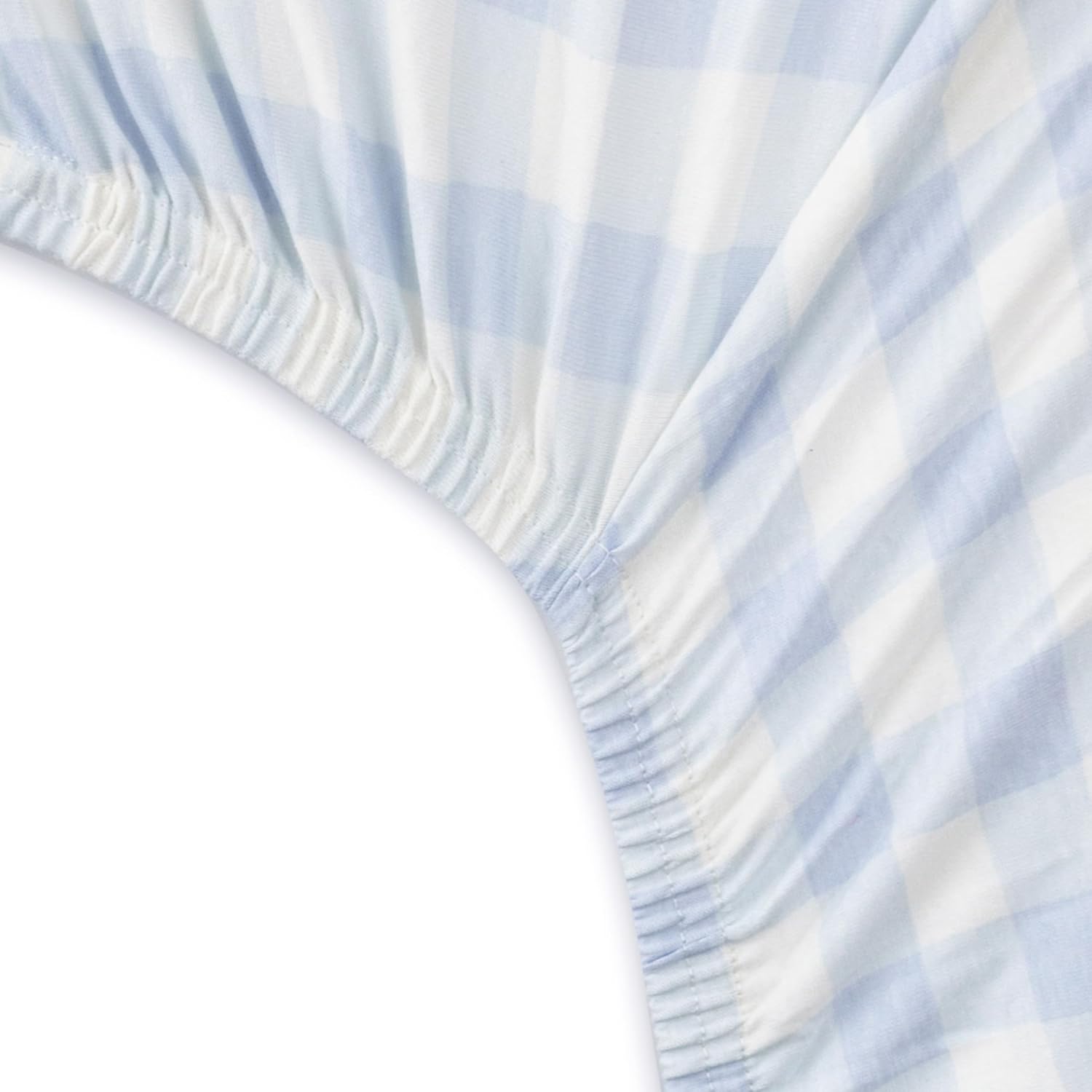 HonestBaby Unisex-Baby Fitted Crib Sheets Set Standard Mattress, 100% Organic Cotton Baby Boys, Girls, Neutral, 1 Pack - Peach Skin Painted Buffalo Check, One Size