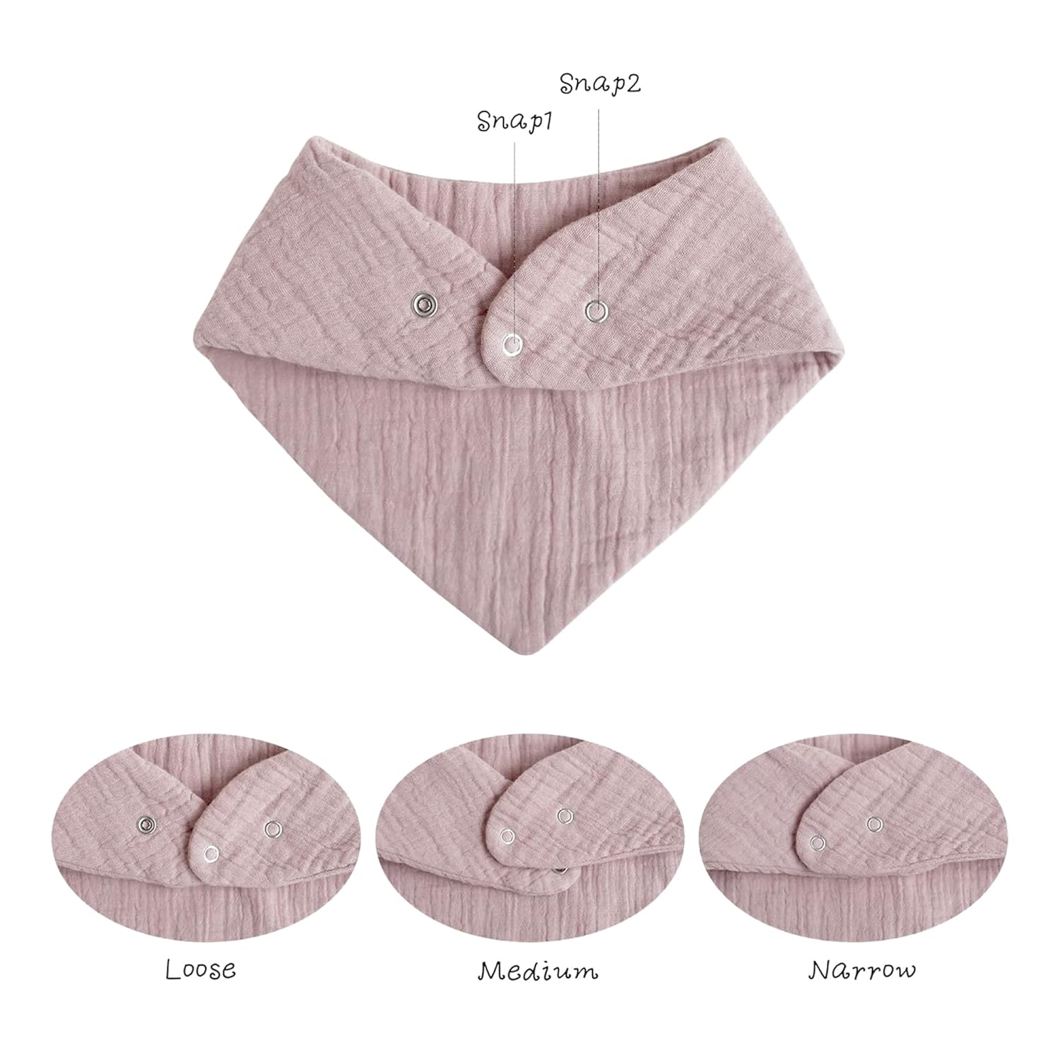 Konssy Muslin Baby Bibs 10 Pack Baby Bandana Drool Bibs 100% Cotton for Unisex Boys and Girls, Soft Absorbent Set for Teething and Drooling