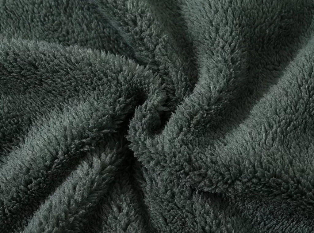 AIWUHE Toddler Boys Girls Hooded Jacket Fleece Hoodie Winter Warm Solid Color Teddy Coat Zip-up Bear Ear Sweater Fall Clothes