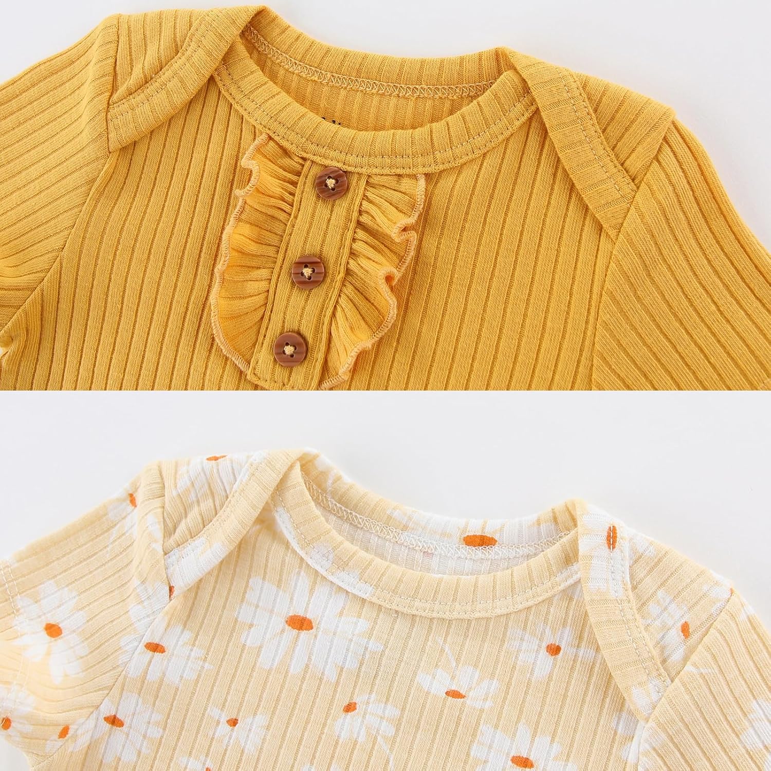 Newborn Baby Boy Girl Short Sleeve Bodysuits Cotton One-Piece Baby Clothes 6-Pack