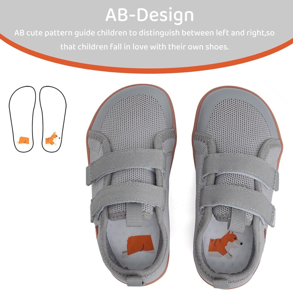 WateLves Toddler Little Kids Wide Barefoot Shoes The First Walking Shoes Girls Boys Breathable Zero Drop Minimalist Sneakers with Wide Toe Box Natural to Grow