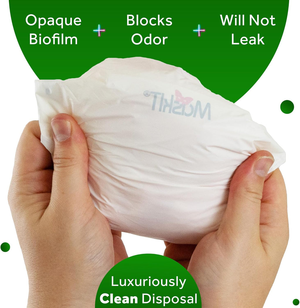 MaskIT Diaper Disposal Bags | Eliminate Odor With Our Patented Odor Blocking Diaper Disposal Bags | Fits All Baby Diapers and Most Adult Diaper Sizes | Plant-Based, Made in the USA, Woman Owned