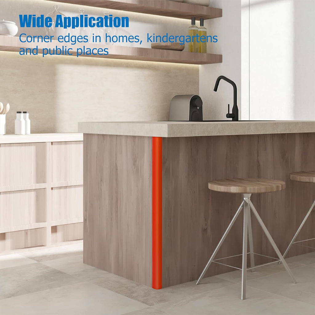 Wall Corner Edge Protector 4 Pack,1.57x1.57x23.62x0.28 inch Soft Baby Proof Corner Guards for Sharp Edges, Self-Adhesive Corner Protectors for Home, Kindergarten,Thickness-7mm(0.28 in)